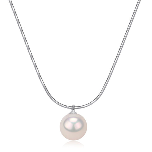 9-10mm Freshwater Pearl & Snake Chain Necklace - House Of Pearls