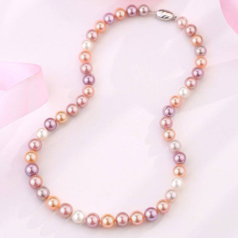 Classic Multicolor Freshwater Pearl Necklace Multiple Lengths