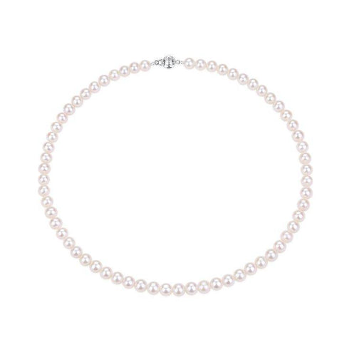 6.5-7.5mm White Freshwater Pearl Necklace - House Of Pearls