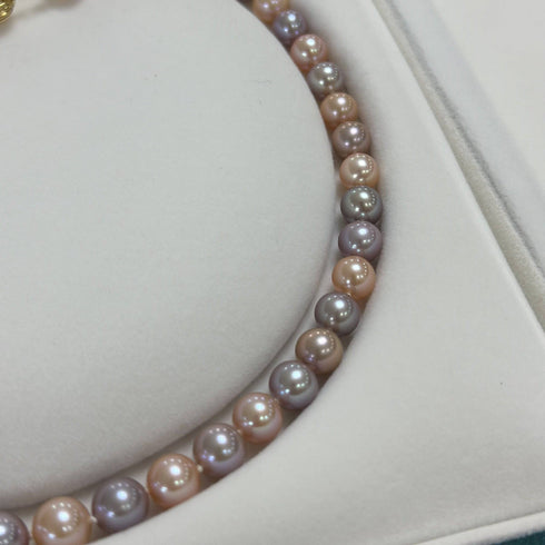 8-9mm Multicolor Freshwater Pearl Strand Necklace - House Of Pearls
