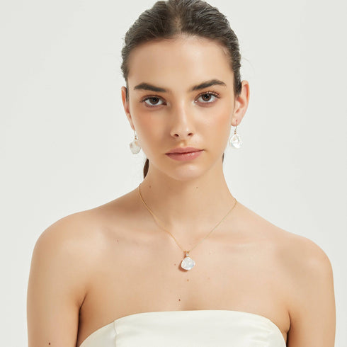 Petal-Shaped Floral Baroque Pearl Necklace - House Of Pearls