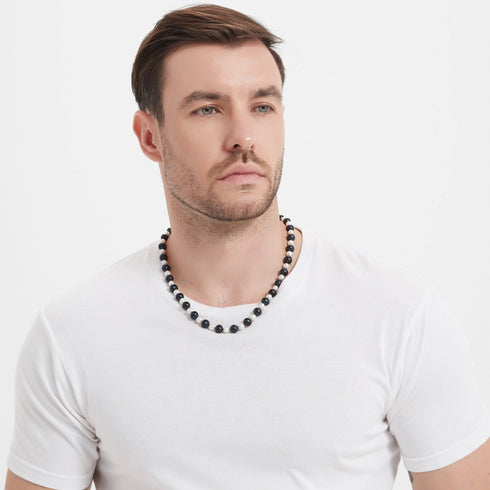 Elegant Black and White Pearl Beaded Necklace - House Of Pearls