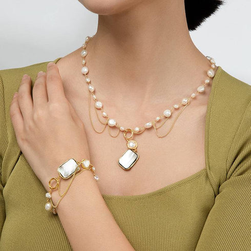 Grace Mother Of Pearls Necklace & Bracelet (Purchase Individually) - House Of Pearls