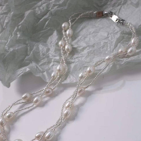 Triple Layered Baroque Pearl Necklace & Bracelet (Purchase individually) - House Of Pearls
