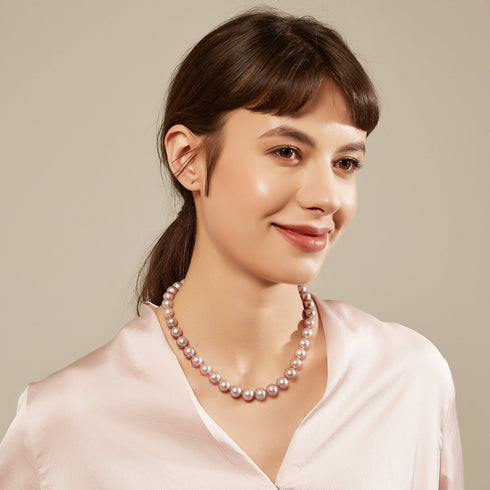 Purple 10-12mm Freshwater Pearl Necklace - House Of Pearls