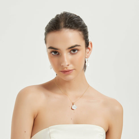 Petal-Shaped Floral Baroque Pearl Necklace - House Of Pearls