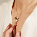 Five-Drop Color South Sea Pearl Gold Pendant 18K Pure Gold - Necklaces made with hand-selected pearls from House of Pearls