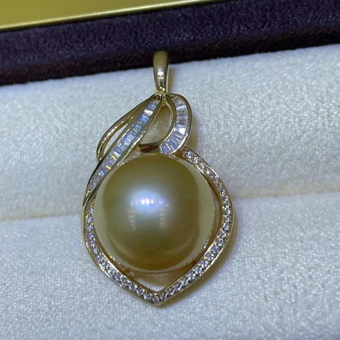 Golden South Sea Pearl Angel Pendant - House Of Pearls