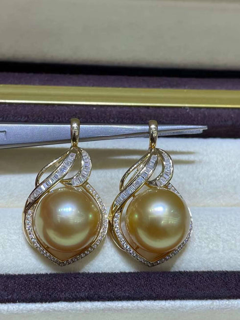 Golden South Sea Pearl Angel Pendant - House Of Pearls