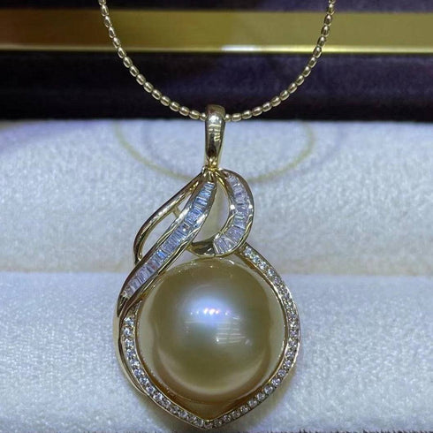 Golden South Sea Pearl Angel Pendant - House Of Pearls