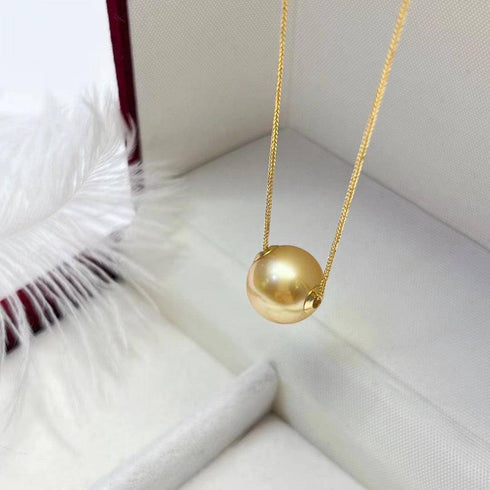 Golden South Sea Pearl Floating Pendant - House Of Pearls