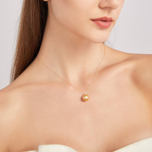 Golden South Sea Pearl & Sasha Pendant - House Of Pearls