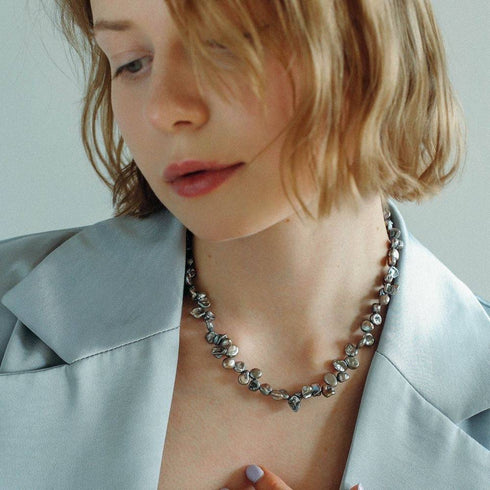 Grey Keshi Freshwater Pearl Necklace - House Of Pearls