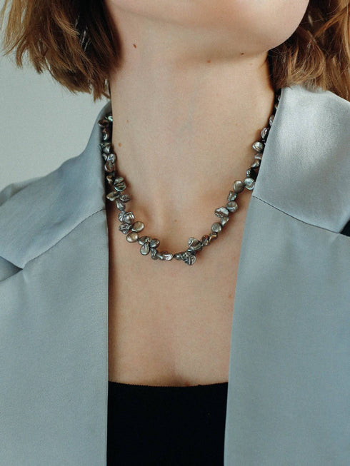 Grey Keshi Freshwater Pearl Necklace - House Of Pearls