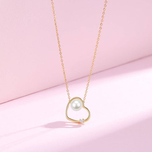 Heart Pendant with Freshwater Pearl Necklace - House Of Pearls