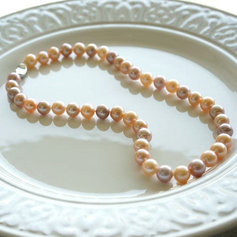 10-11mm Multicolor Freshwater Pearl Strand Necklace - Necklaces made with hand-selected pearls from House of Pearls