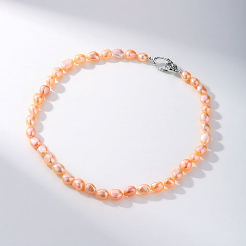 9-10mm Pink Baroque Freshwater Pearl Necklace - Necklaces made with hand-selected pearls from House of Pearls