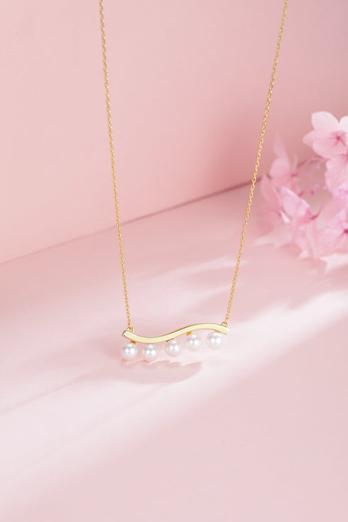 5-6mm Waving Smile Pearls Necklace - Necklaces made with hand-selected pearls from House of Pearls