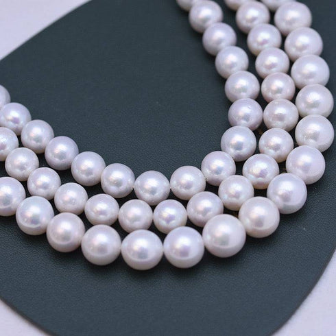 Large White Freshwater Pearl Graduated Strand Necklace - House Of Pearls
