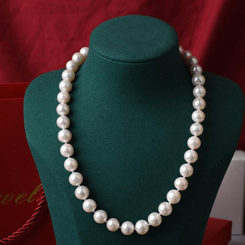 Large White Freshwater Pearl Graduated Strand Necklace - House Of Pearls