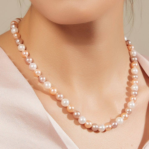 Multicolor Freshwater Pearl Necklace,7.5-8mm - House Of Pearls