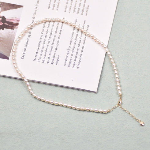 MultiColor Rice Freshwater Pearl Necklace - House Of Pearls