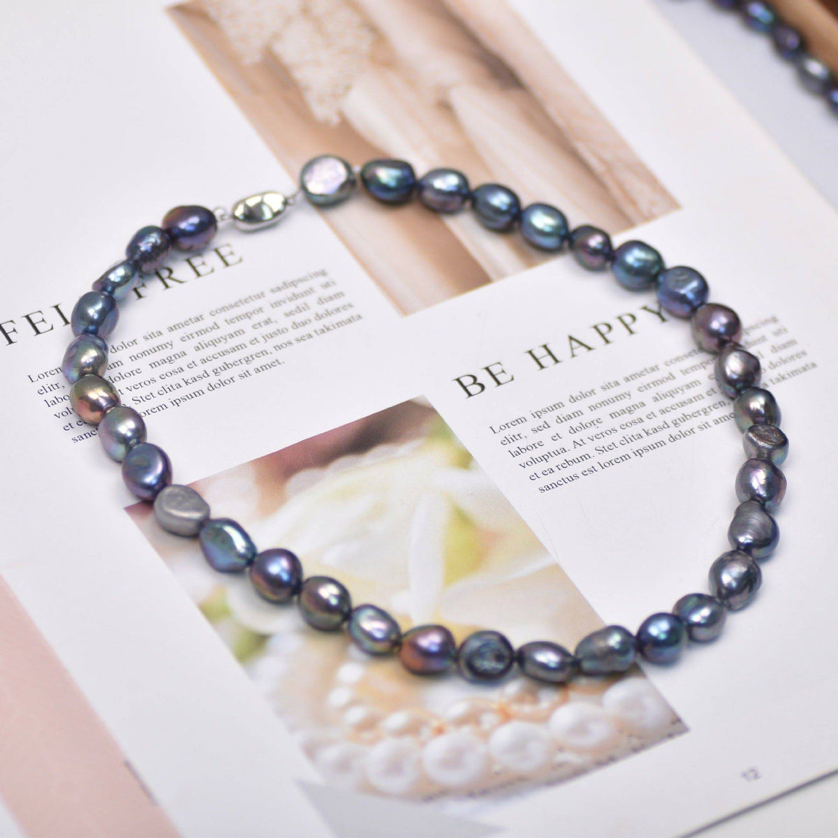 Peacock Color Baroque Freshwater Pearl Necklace Multiple Lengths