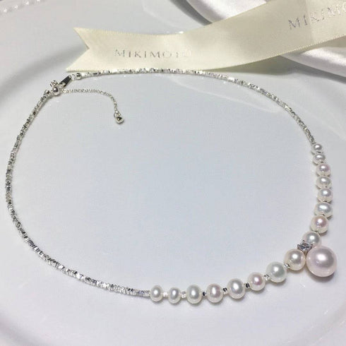 Pearl Pendant Silver Shards Necklace - House Of Pearls