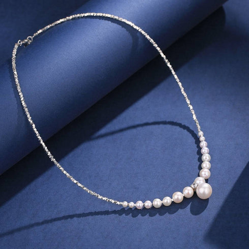 Pearl Pendant Silver Shards Necklace - House Of Pearls