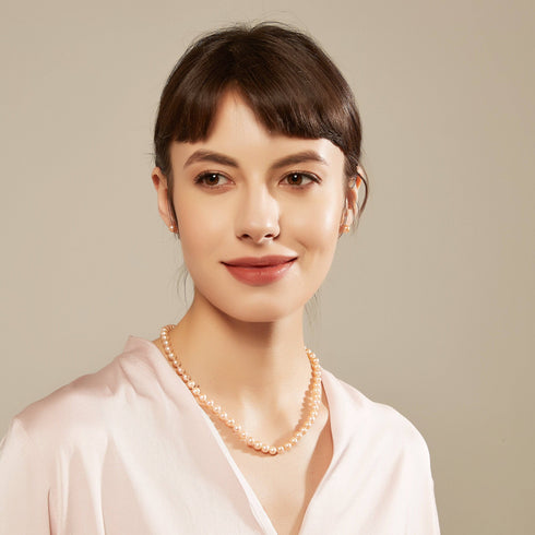 Classic Pink Freshwater Pearl Necklace Multiple Lengths