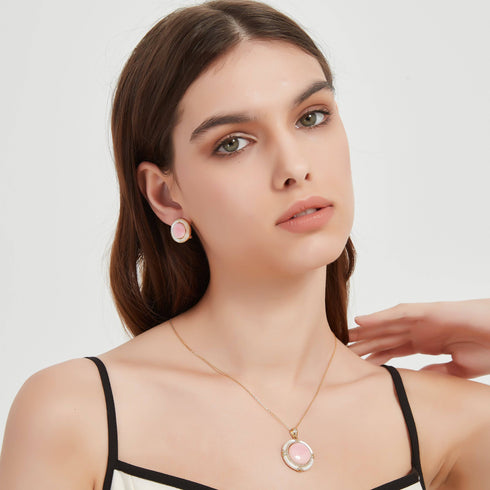 Pink Queen Conch Shell Princess Pearls Necklace - House Of Pearls