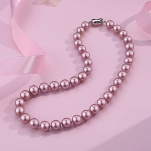 Purple 10-12mm Freshwater Pearl Necklace - House Of Pearls