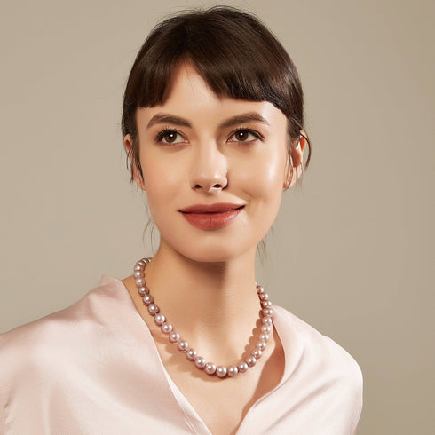 Purple 10-12mm Freshwater Pearl Necklace - House Of Pearls