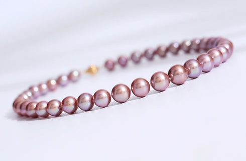 Purple Freshwater Pearl Necklace,7.5-8mm - House Of Pearls