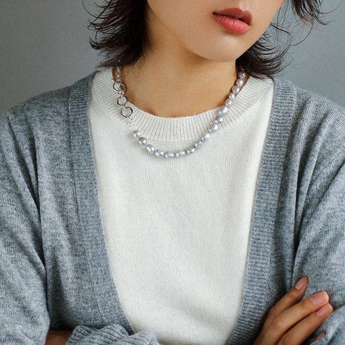 Baroque Grey Freshwater Pearl Necklace - House Of Pearls