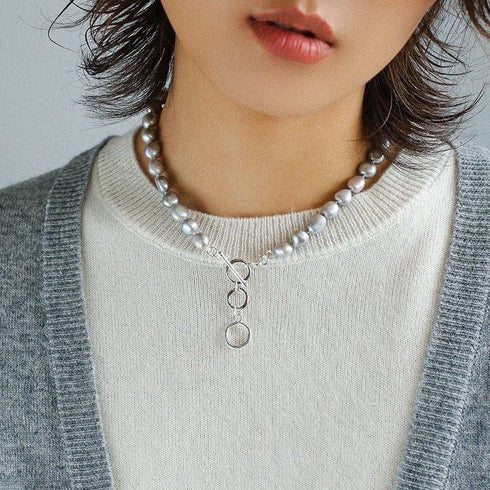 Baroque Grey Freshwater Pearl Necklace - House Of Pearls