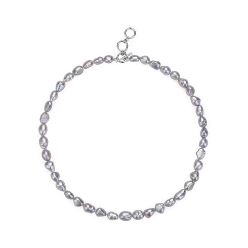 Baroque Grey Freshwater Pearl Necklace - House Of Pearls