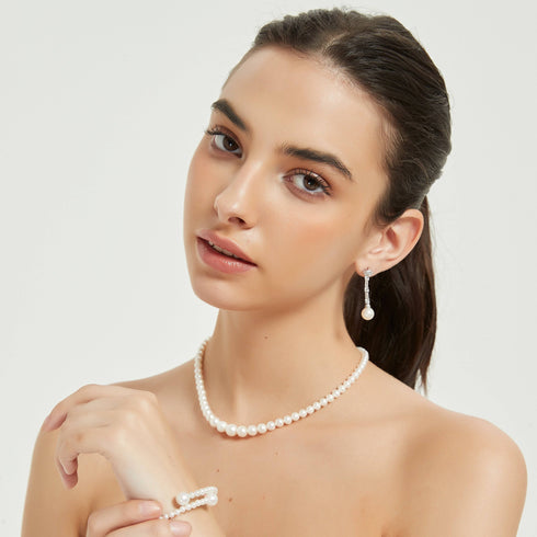 Gradual Size White Freshwater Pearls Strand - House Of Pearls