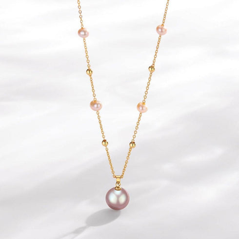 Teardrop Pendant Beaded Necklace 14K Gold Filled - House Of Pearls