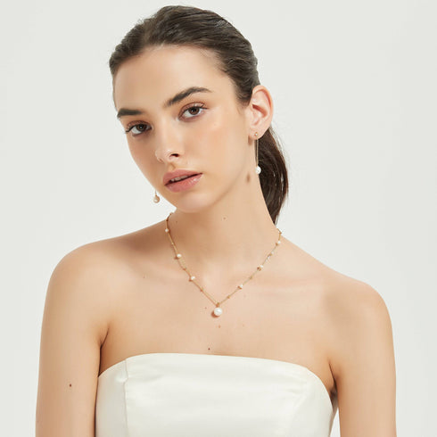 Teardrop Pendant Beaded Necklace - House Of Pearls