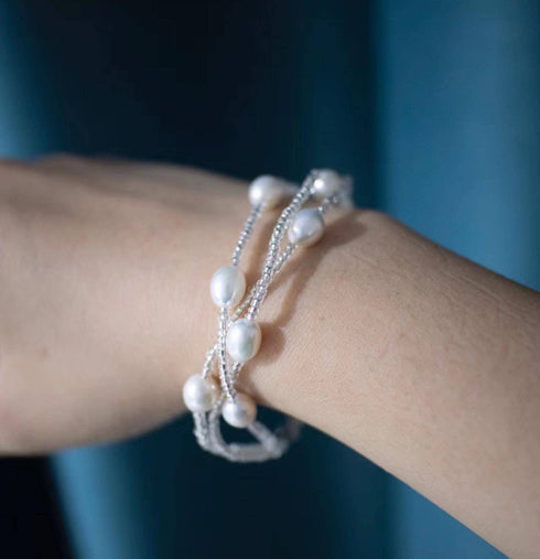 Triple Layered Baroque Pearl Necklace & Bracelet (Purchase individually) - House Of Pearls