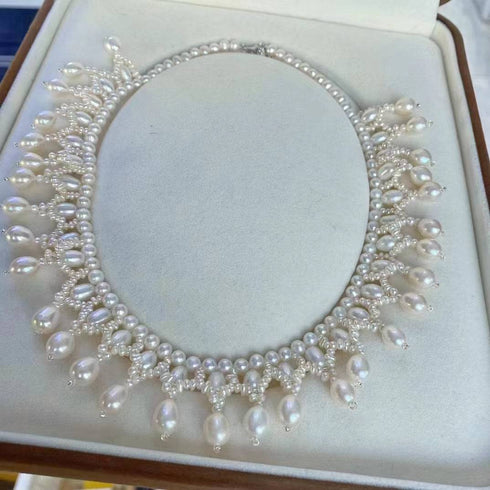 Vintage Triple-Layer Handcrafted Pearl Necklace - House Of Pearls