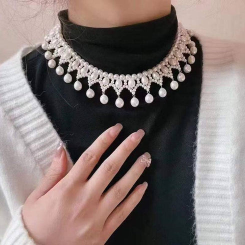 Vintage Triple-Layer Handcrafted Pearl Necklace - House Of Pearls