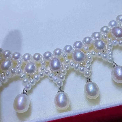 Vintage Triple-Layer Handcrafted Pearl Necklace - House Of Pearls