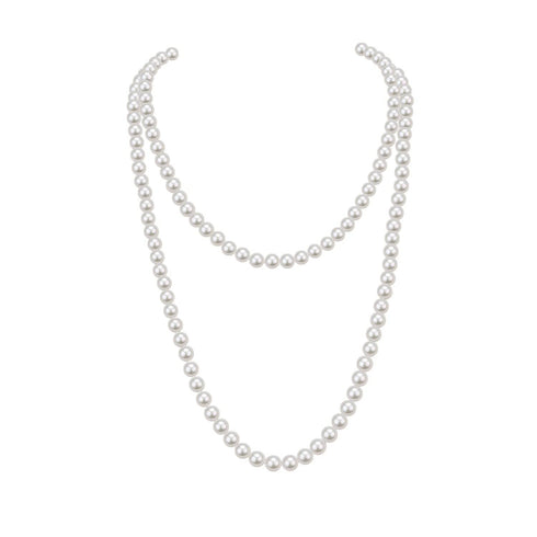 White 48" Length Freshwater Pearl Necklace - House Of Pearls