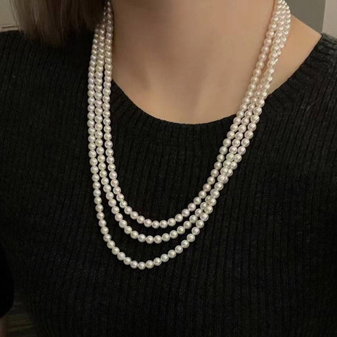 White 68" Length Freshwater Pearl Necklace - House Of Pearls
