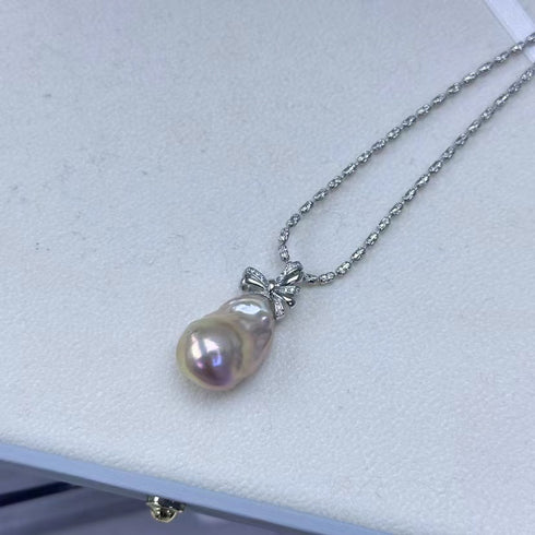 Baroque Keshi Pearl Floral Petal Set in Iridescent Pink-Purple - House Of Pearls