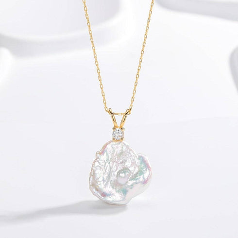 Petal-Shaped Floral Baroque Pearl Necklace and Earrings Set - Sets made with hand-selected pearls from House of Pearls