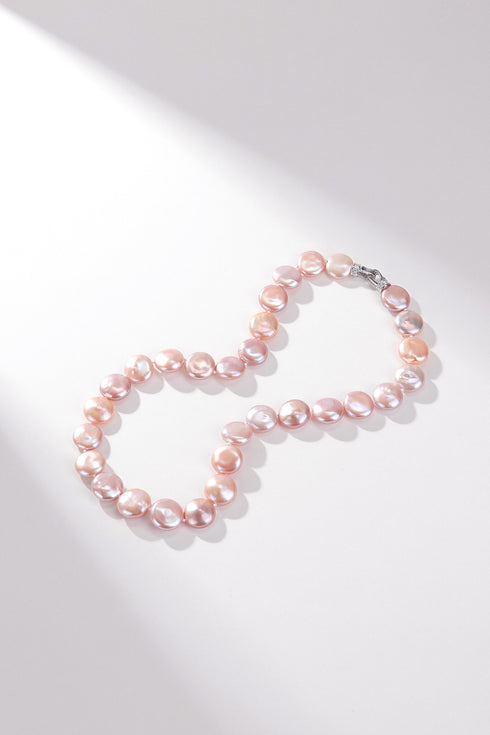 Pink Coin Shaped Baroque Freshwater Pearl Necklace and Bracelet (Purchase Individually) - Bracelets made with hand-selected pearls from House of Pearls