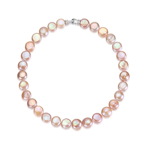 Pink Coin Shaped Baroque Freswhater Pearl Bracelet and Necklace (Purchase Individually) - Necklaces made with hand-selected pearls from House of Pearls